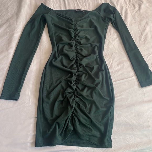 SHEIN Dresses & Skirts - Olive Green off the shoulder dress